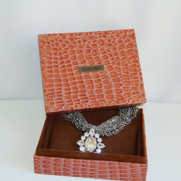 Rodrigo Otazu Jewelry - RARE Rodrigo Otazu Crystal Silver Statement Necklace